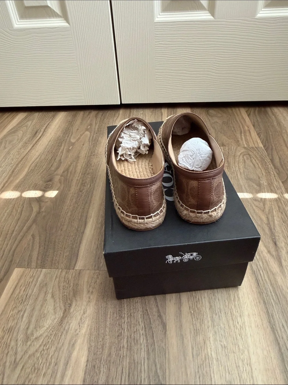 Coach Brown Signature Canvas Espadrille Slip-On